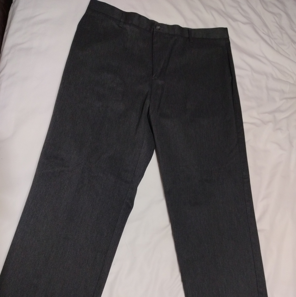 Dockers Signature Khaki D3 Mens Dark Gray Cotton Classic Fit Pants 38x32